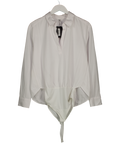 Spanx White Classic Shirt Style Bodysuit UK M
