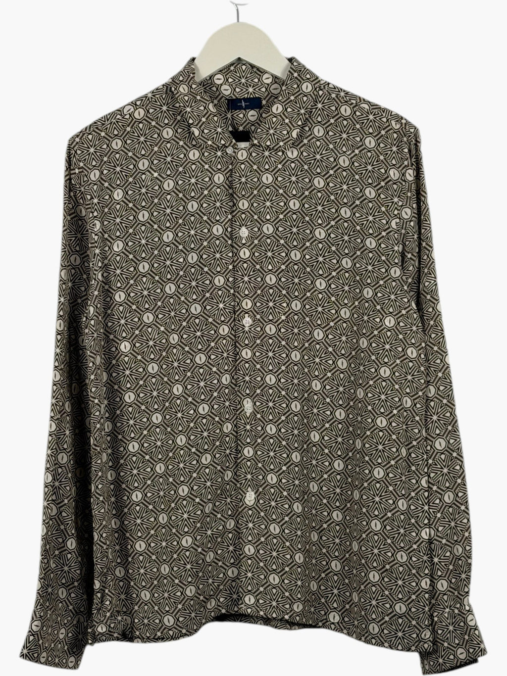 LEWIS JAMES Verona Jacquard Viscose Shirt t UK M