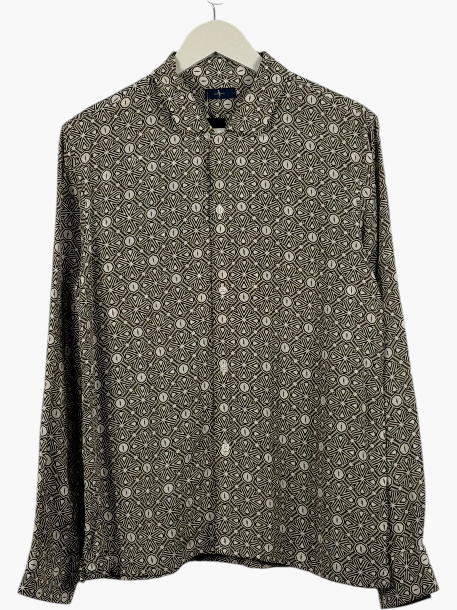 LEWIS JAMES Verona Jacquard Viscose Shirt t UK M