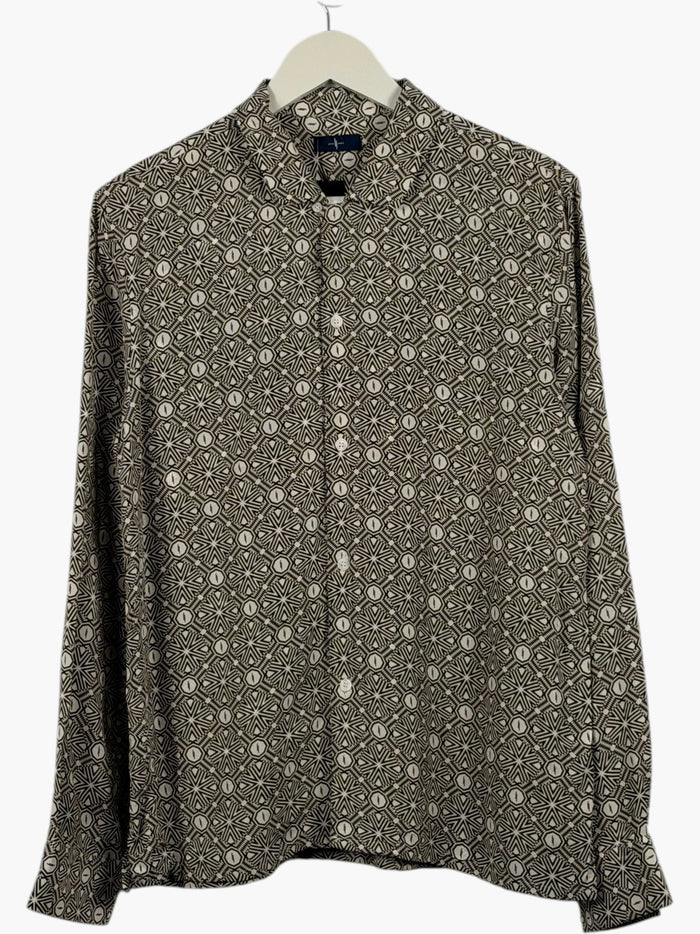 LEWIS JAMES Verona Jacquard Viscose Shirt t UK M