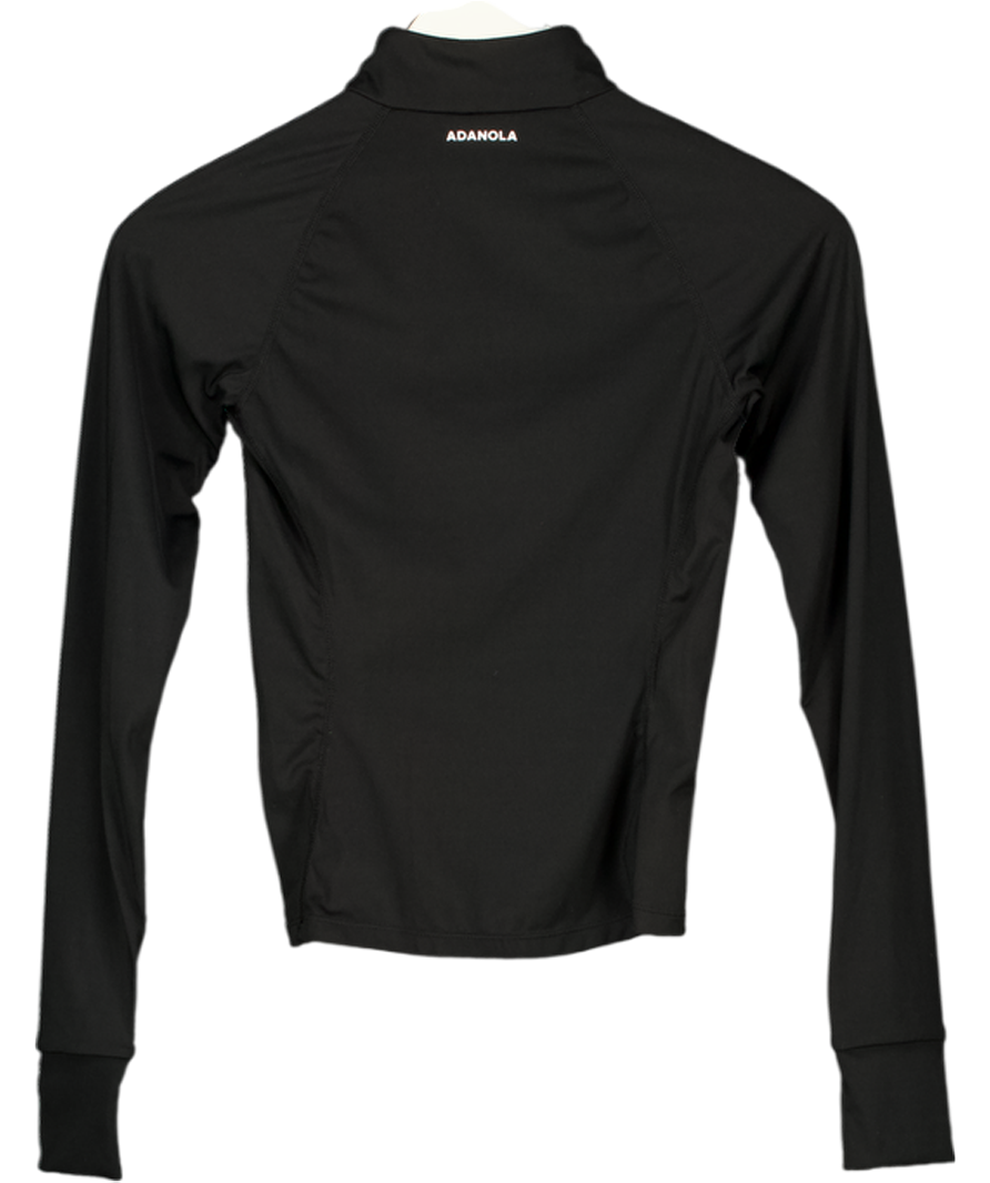 ADANOLA Black Long Sleeve Zip Top UK XS