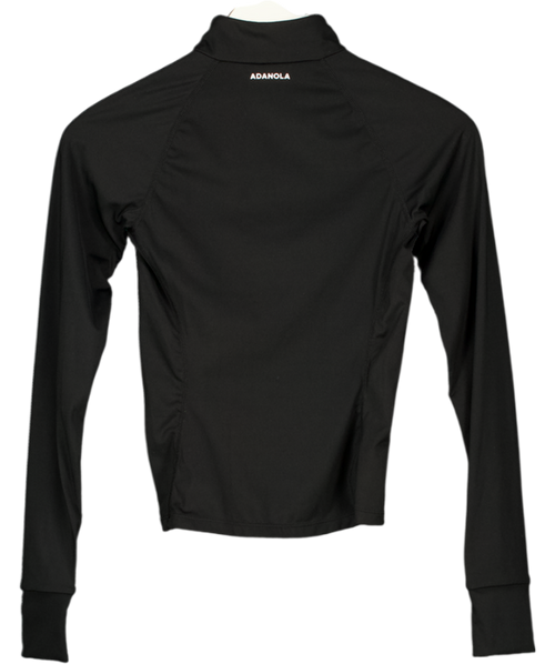 ADANOLA Black Long Sleeve Zip Top UK XS