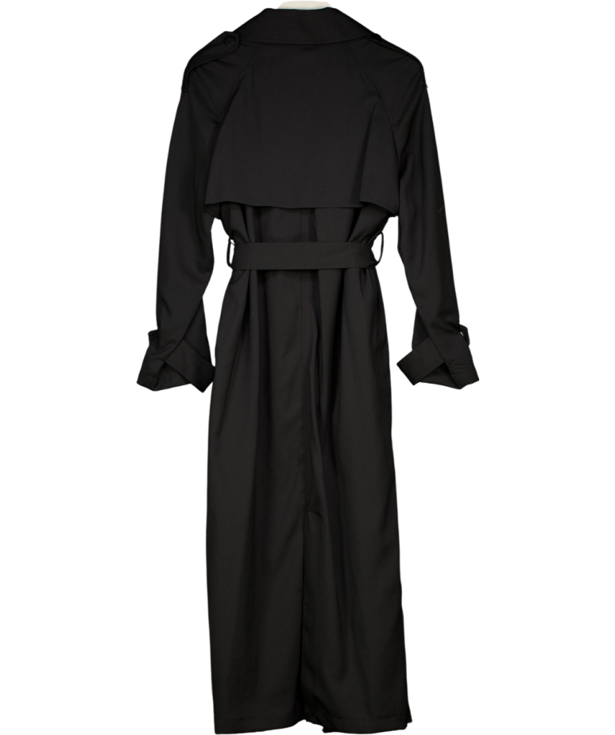 RIVER ISLAND Black Trench Coat UK 12