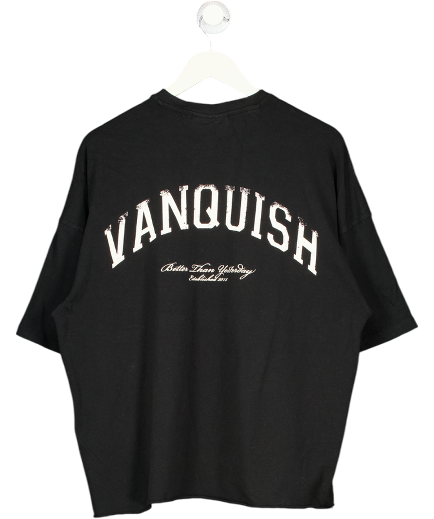 VANQUISH Black Graphic Print T-shirt UK S