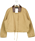 Pull&Bear Beige Jacket With Leather Effect Collar UK XL