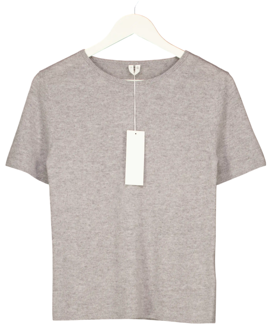 ARKET Grey Pure Cashmere Top UK S