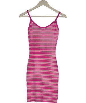 White Fox Pink I've Been Thinking Knit Mini Dress UK S