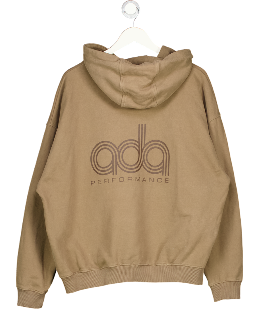 ADANOLA Brown Performance Logo Hoodie UK S