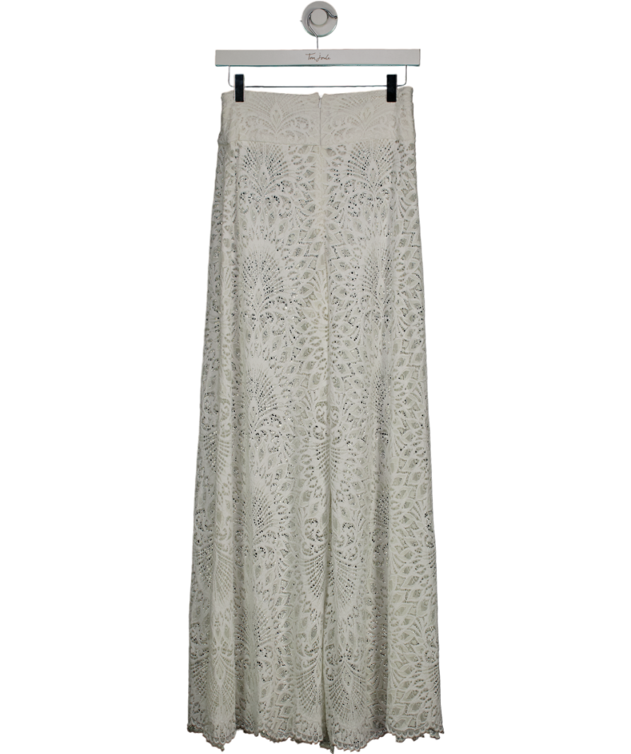 Alexandra Miro Charlize Palazzo Pants - White Lace UK S