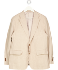 CHARLES TYRWHITT Linen Cotton Slim Fit Blazer - Limestone Beige UK 42" CHEST