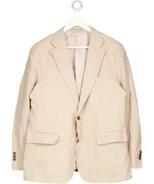 CHARLES TYRWHITT Linen Cotton Slim Fit Blazer - Limestone Beige UK 42" CHEST