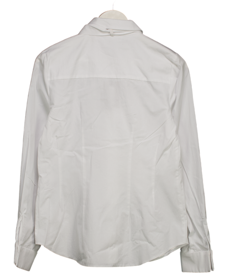 River Island White Poplin Shirt With Tie UK 10