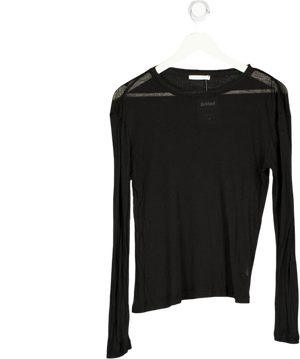 ZARA Black Sheer Long Sleeve Top UK S