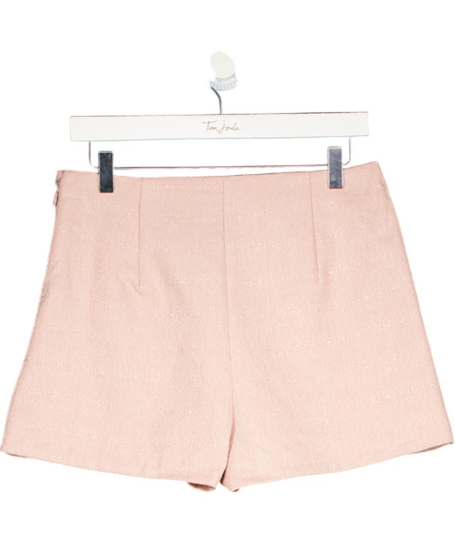 RIVER ISLAND Pink Textured Front Split Skort UK 10