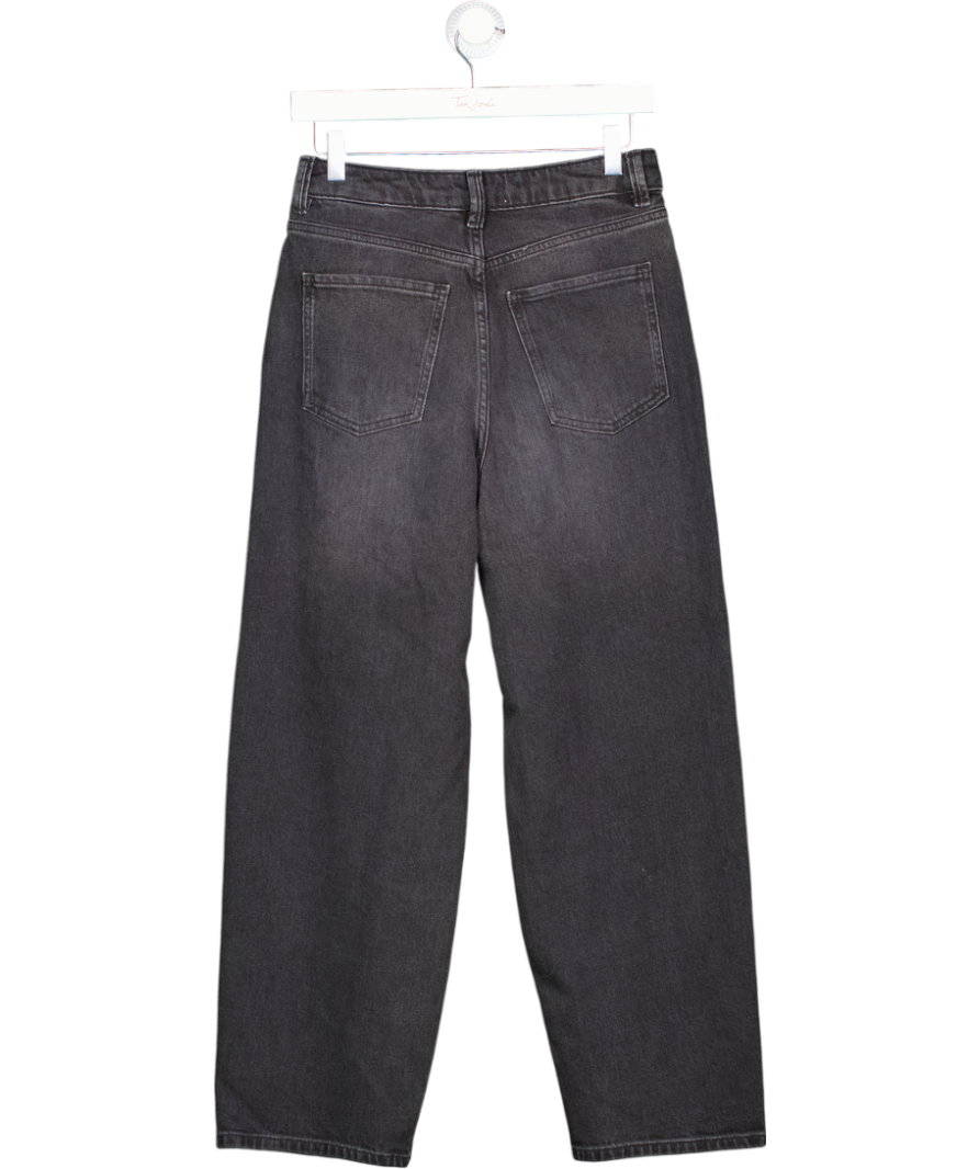 M&S Black Wash High Waisted Carrot Leg Ankle Grazer Jeans UK 8