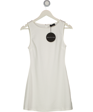 WHITE FOX She's A Go Getter Mini Dress White UK XS