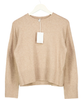 & Other Stories Relaxed Wool Blend Jumper In Taupe Beige UK S