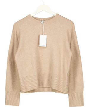 & Other Stories Relaxed Wool Blend Jumper In Taupe Beige UK S