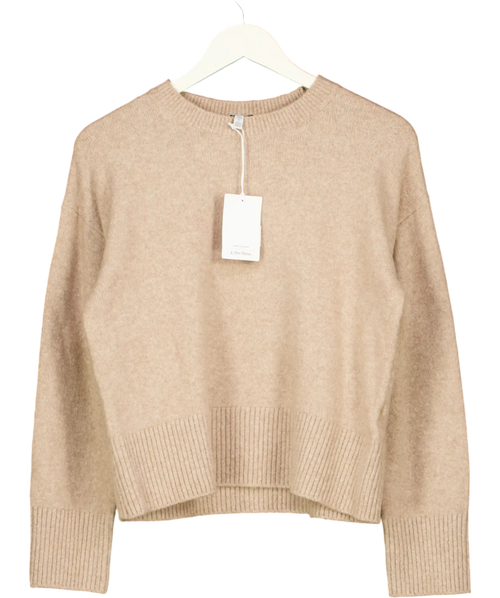 & Other Stories Relaxed Wool Blend Jumper In Taupe Beige UK S