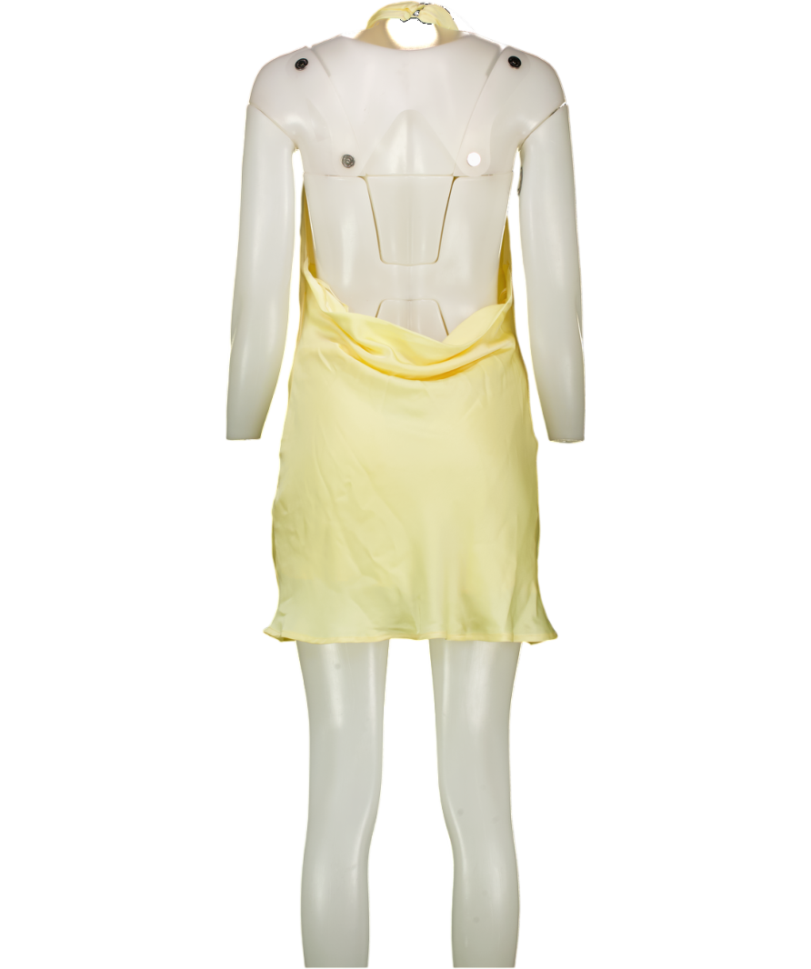 Peppermayo Yellow Cory Cowl Scarf Mini Dress UK 8