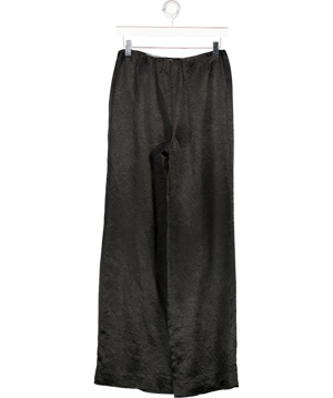 VENROY Black Crushed Satin Elastic Waist Pant UK S