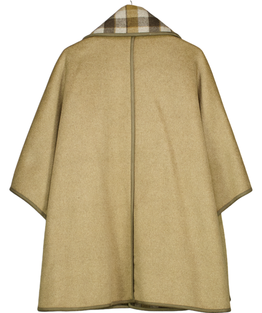 FABRIQUE Green Olive Green/ Chocolate Eila Wool Scarf Coat In Double-face Merino Wool UK S