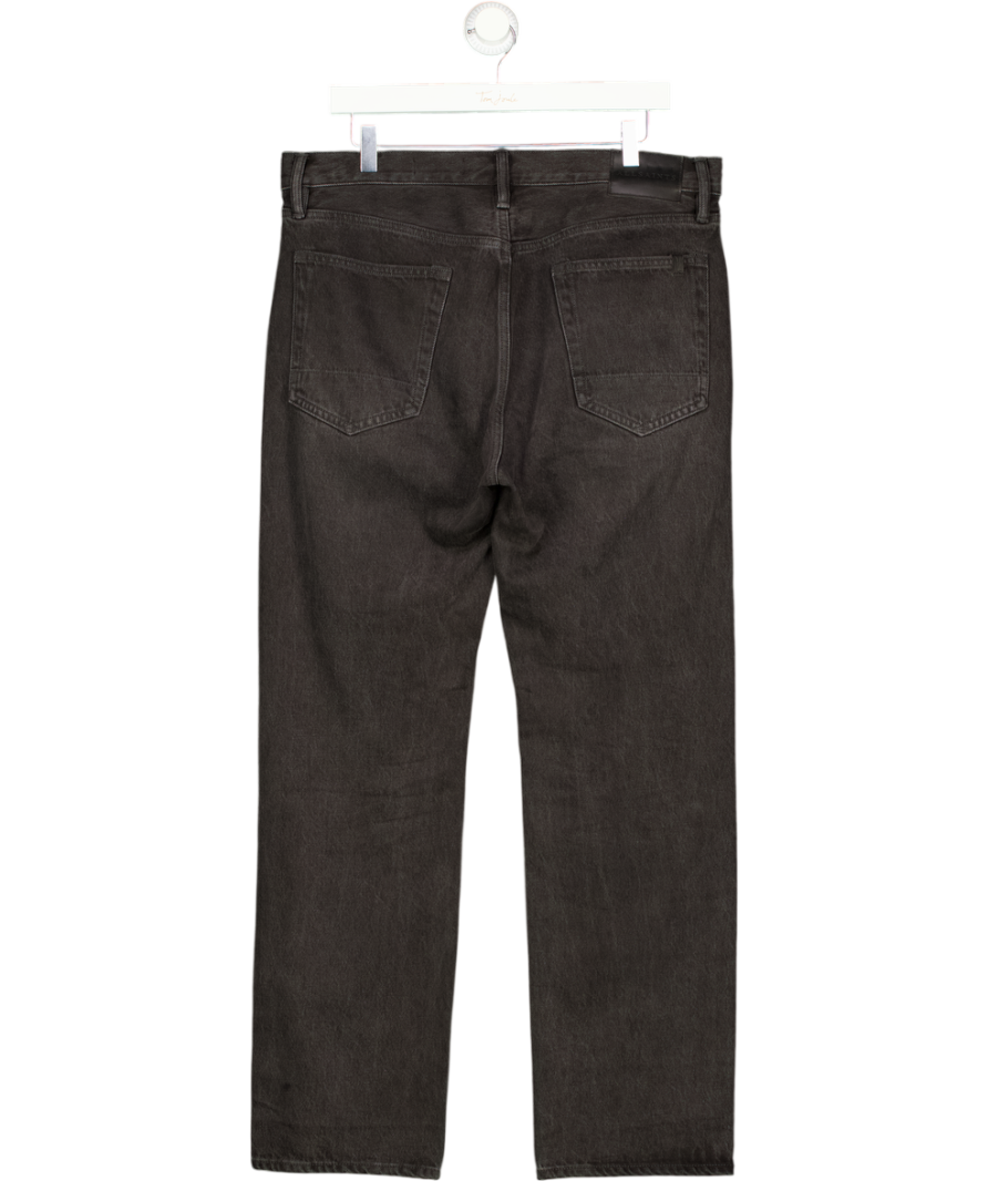 AllSaints Black Reid Straight Fit Denim Jeans W32