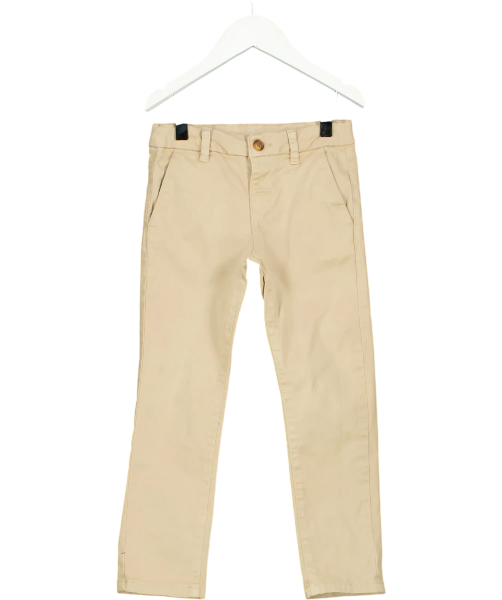 Mayoral Beige Basic Slim-fit Trousers With Pockets 5 Years
