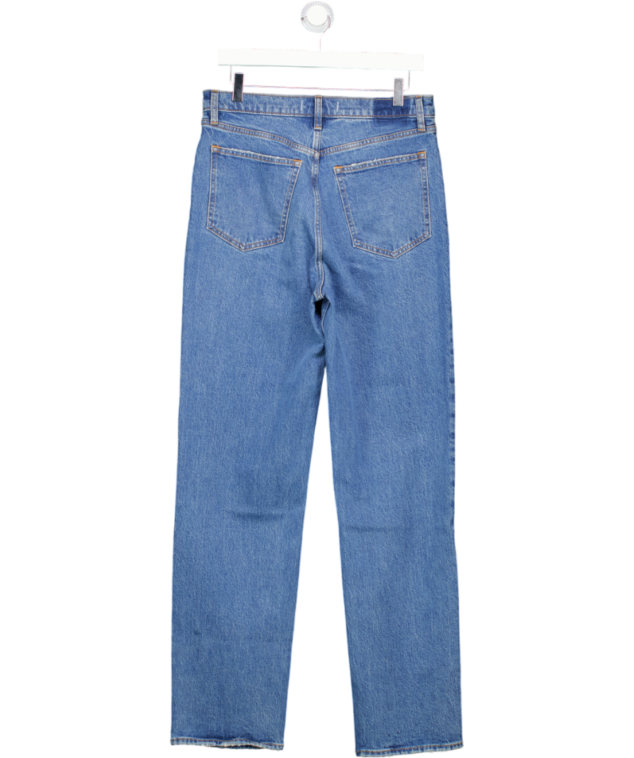 Abercrombie & Fitch Blue Ultra High Rise 90s Straight Jean W30 Long UK 10
