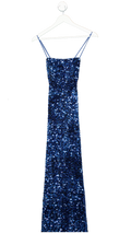 JJ's House Blue Trumpet/mermaid Square Sweep Train Sequin Prom Dresses UK 6