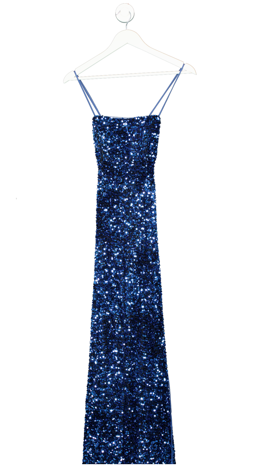 JJ's House Blue Trumpet/mermaid Square Sweep Train Sequin Prom Dresses UK 6