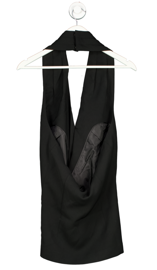 Fig & Basil Black Wrap Halterneck Waistcoat Co-ord UK 12