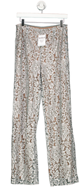 House of CB Metallic Mara Lace Trousers UK S
