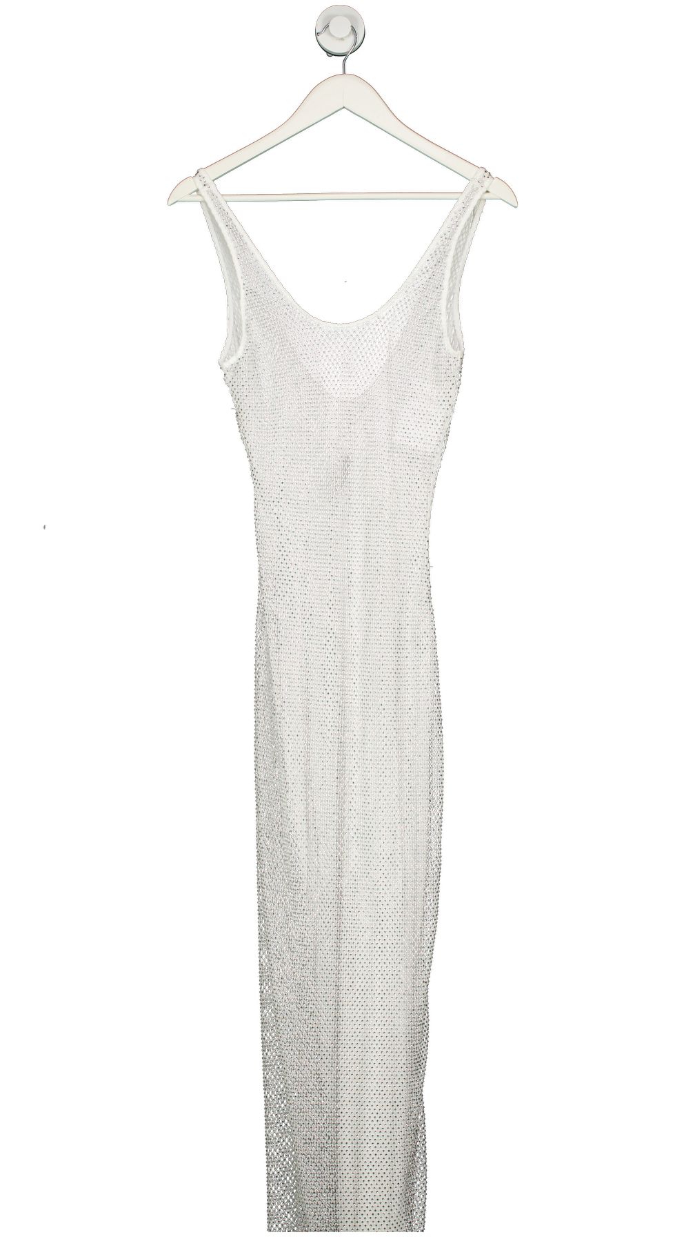 White Fox White See The Light Diamante Maxi Dress UK XS