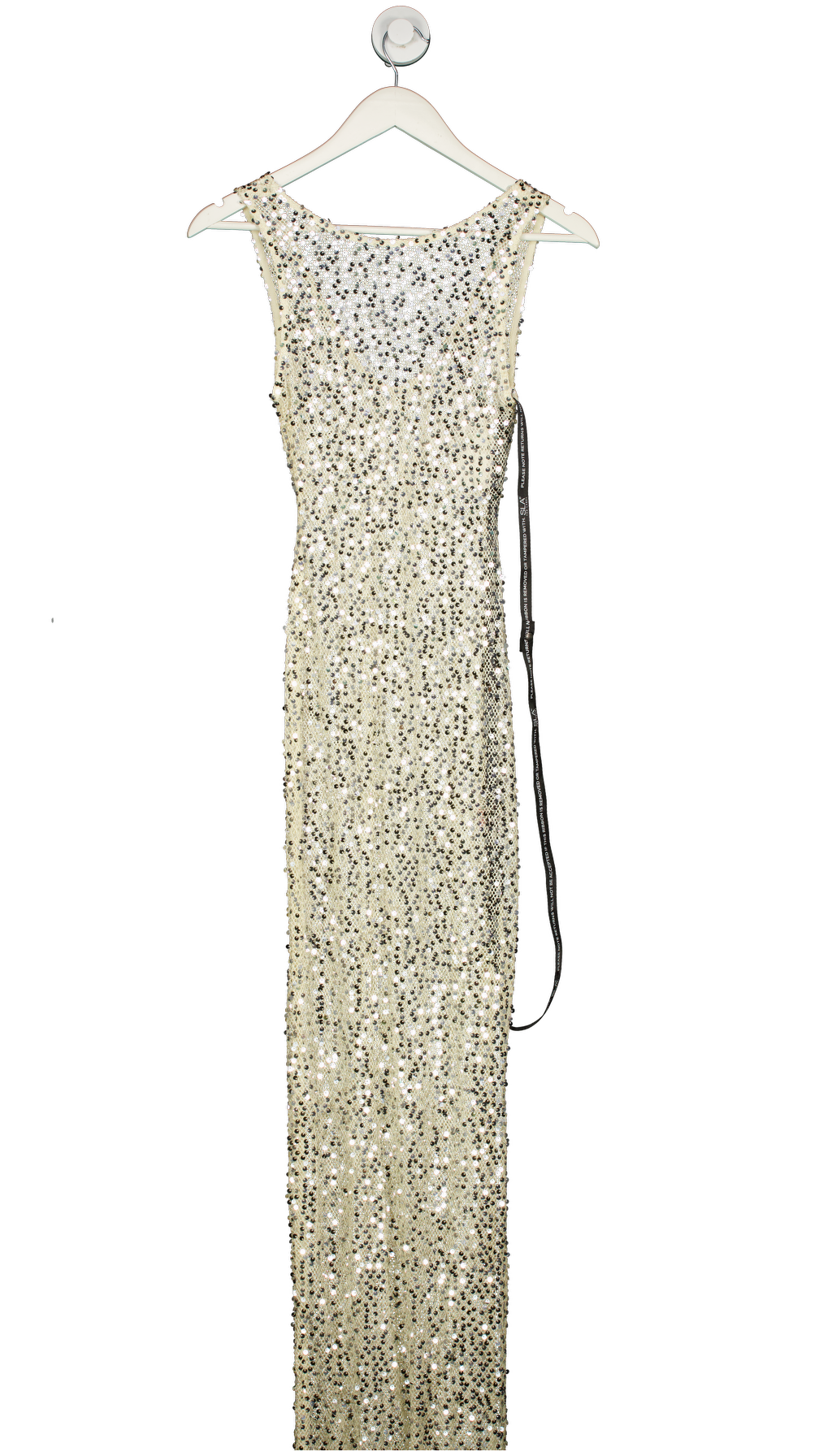 SLA the label Metallic Dylan Sequin Maxi Dress UK XS