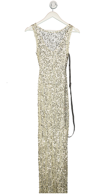 SLA the label Metallic Dylan Sequin Maxi Dress UK XS