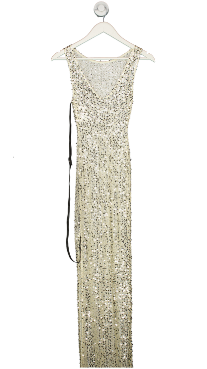 SLA the label Metallic Dylan Sequin Maxi Dress UK XS