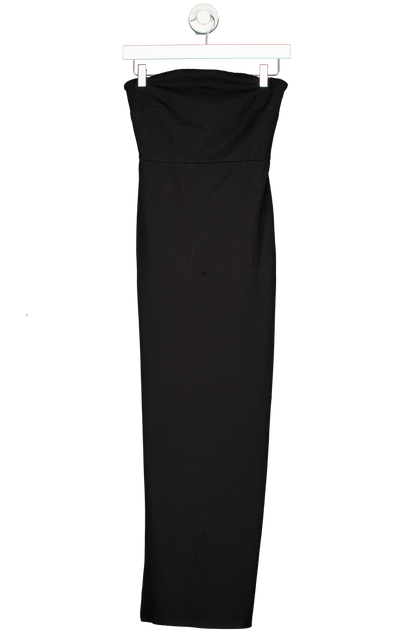 NBD Black Dream Gown Bandeau Midi Dress UK XS