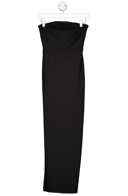 NBD Black Dream Gown Bandeau Midi Dress UK XS