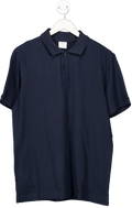 MANGO Navy Blue Cotton Pique Polo Shirt UK L