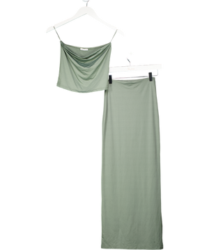 Bershka Green Seamless Co-ord Skirt Set UK XS