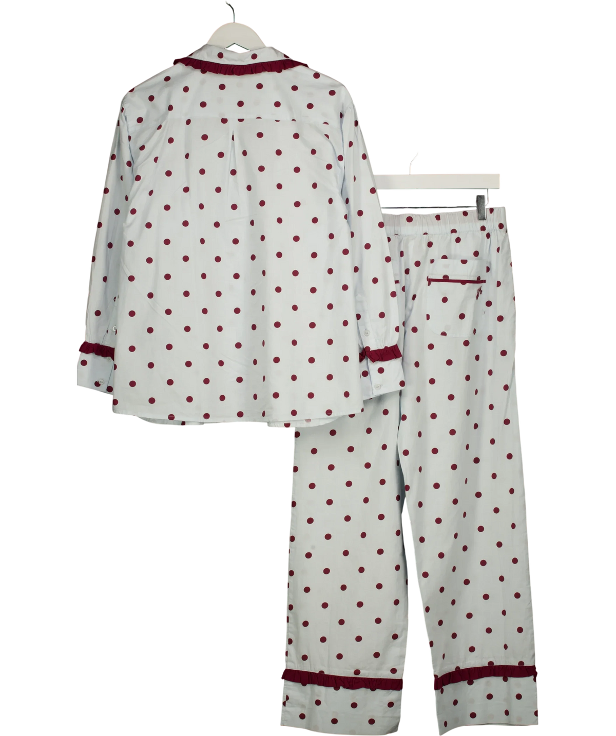 Damson Madder light blue Antonella PJ Set - Polka Dot, size UK 10 — back