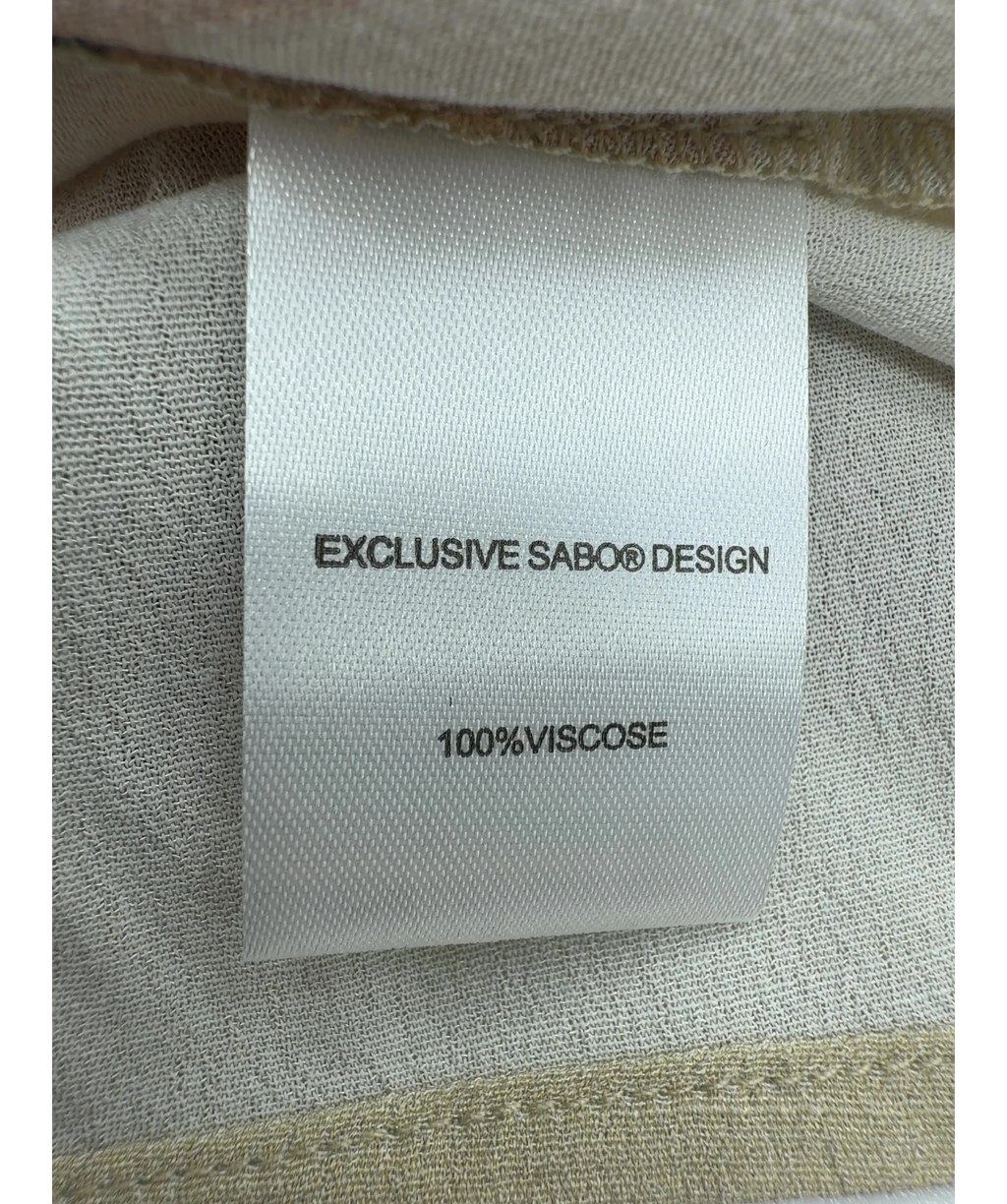Sabo beige Seona Top / Seona Shorts, size UK M — label