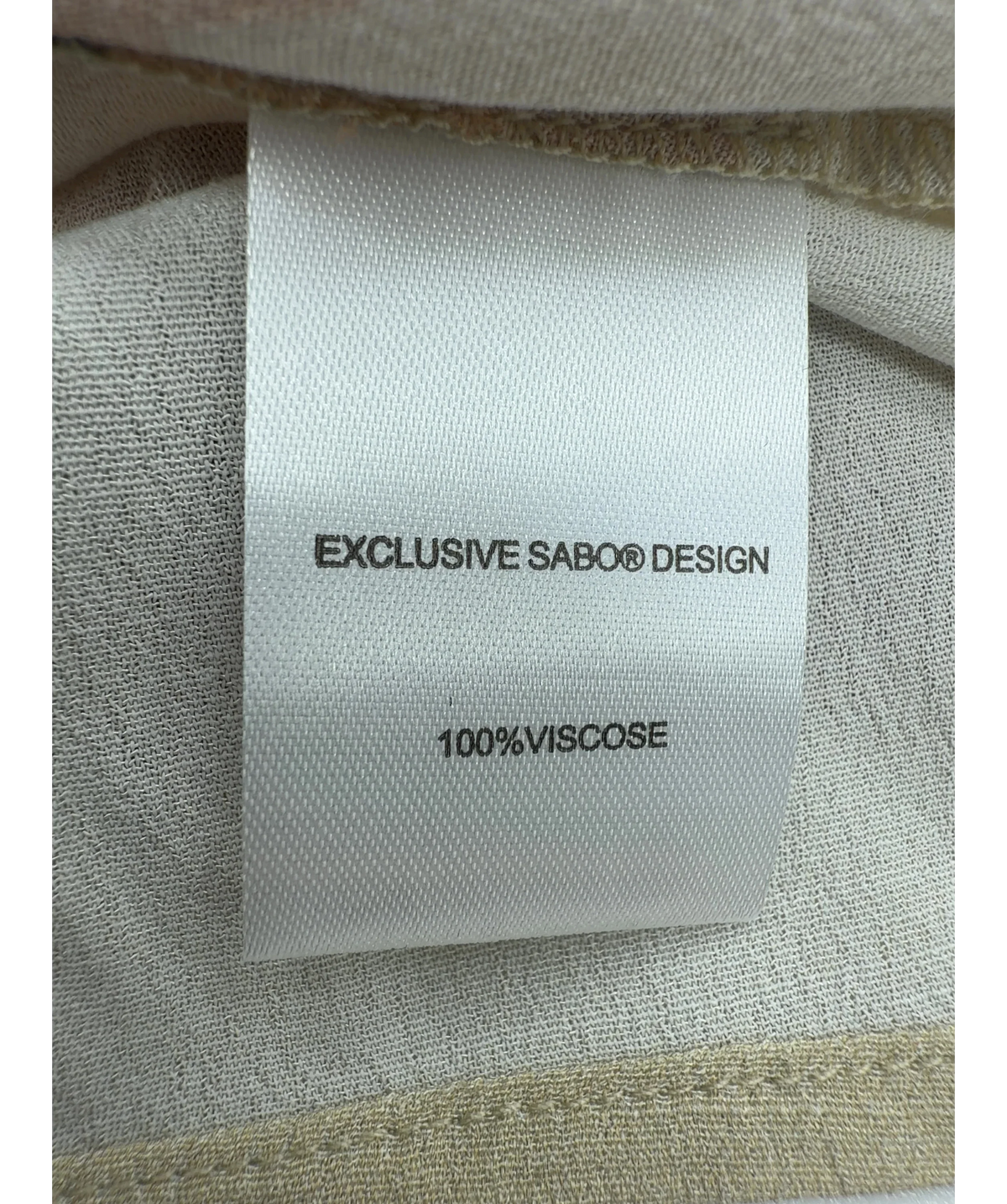 Sabo beige Seona Top / Seona Shorts, size UK M — label
