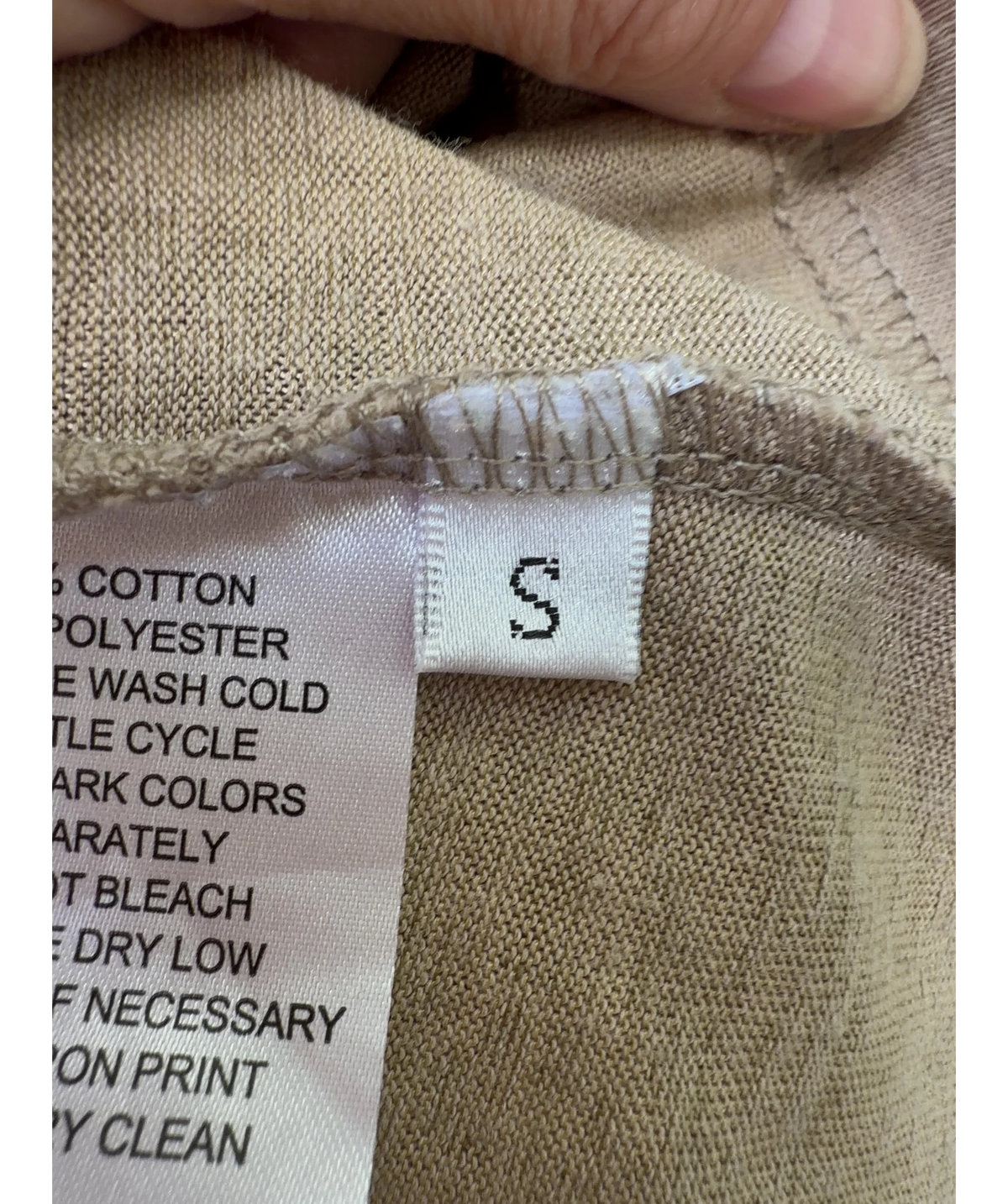 Treats Beige Sloane Slub Set, size UK S — care label