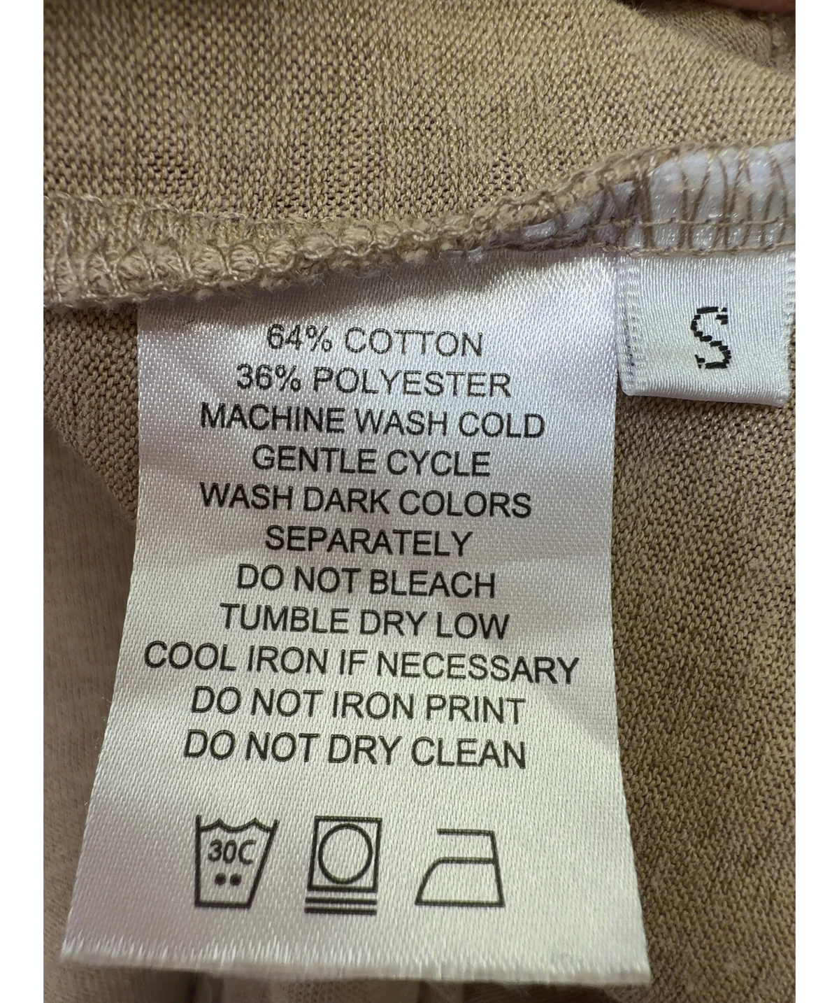Treats Beige Sloane Slub Set, size UK S — fabric detail