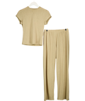 Treats Beige Sloane Slub Set, size UK S — front