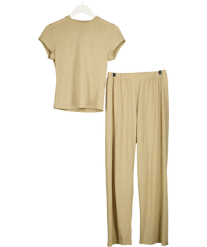 Treats Sloane Slub Set Beige UK S