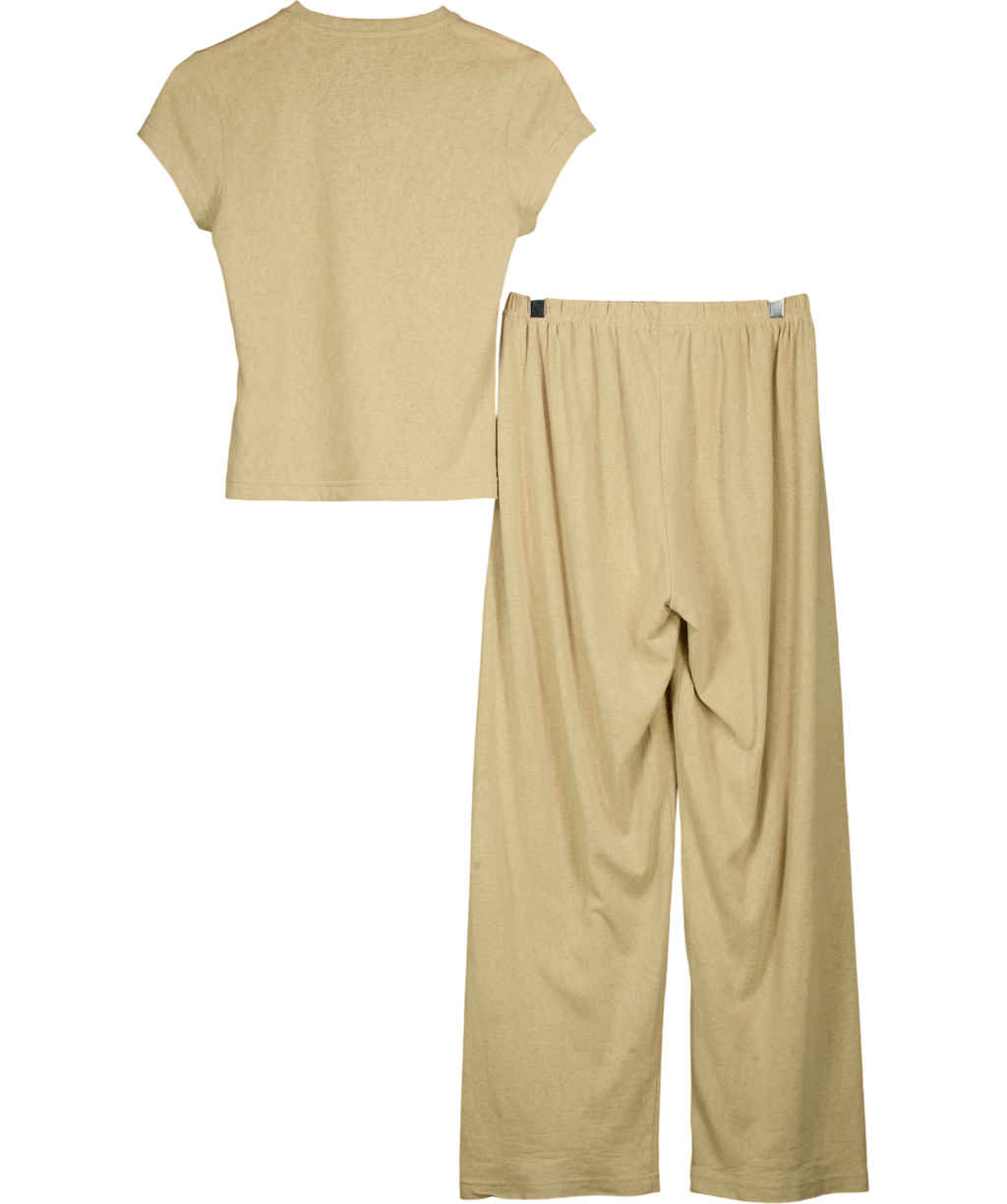 Treats Beige Sloane Slub Set, size UK S — back