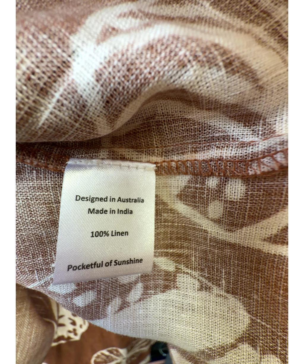 Palm Noosa Brown Colour, size UK 10 — label